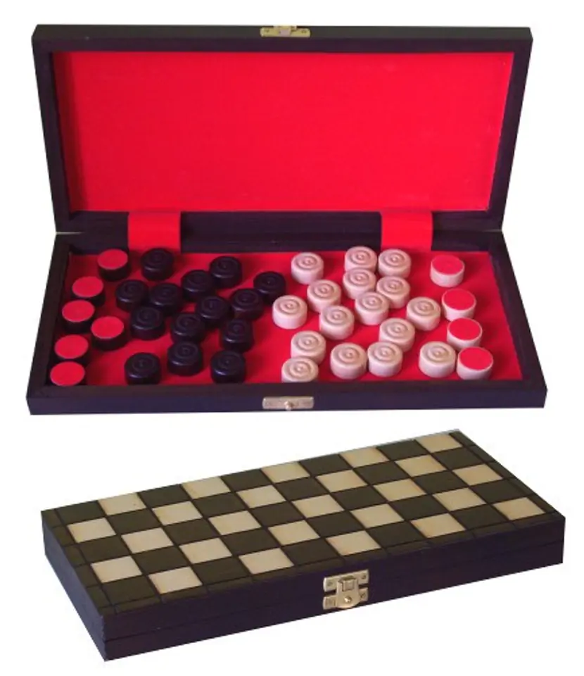 ⁨SMALL WOODEN CHECKERS STUPOLOWE⁩ at Wasserman.eu