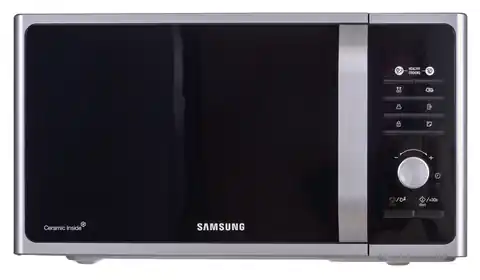 ⁨Kuchenka mikrofalowa Samsung MS23F301TAS (1150W; 23l; kolor srebrny)⁩ w sklepie Wasserman.eu