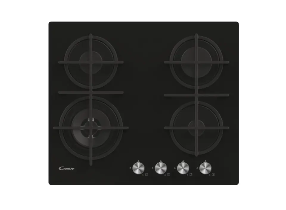 Candy CDK6GF4WEKB Black Built-in 59.5 cm Gas 4 zone(s) at Wasserman.eu