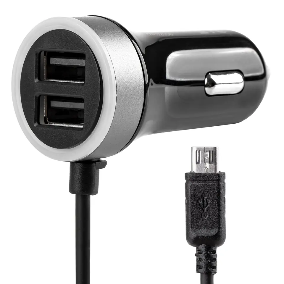 ⁨Car charger pch pro-01 microusb+2xusb 2.4a 12/24v⁩ at Wasserman.eu