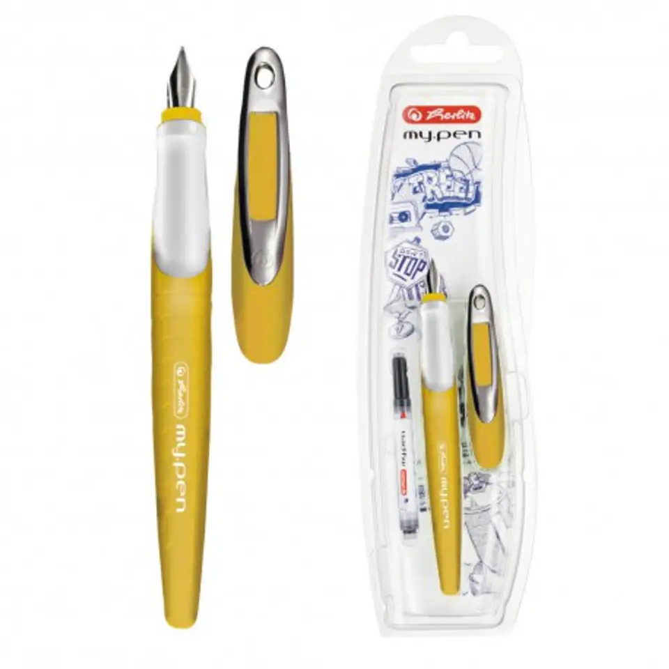 ⁨Fountain pen my.pen m mustard/white⁩ at Wasserman.eu