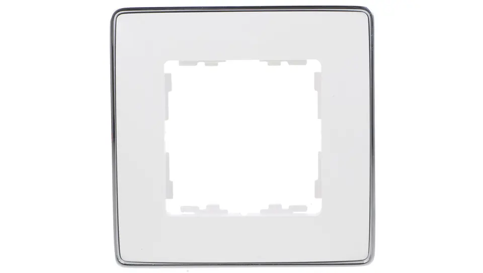 ⁨Simon Detail 82 Single frame Detail SELECT-metal WHITE / base Chrome 8201610-244⁩ at Wasserman.eu