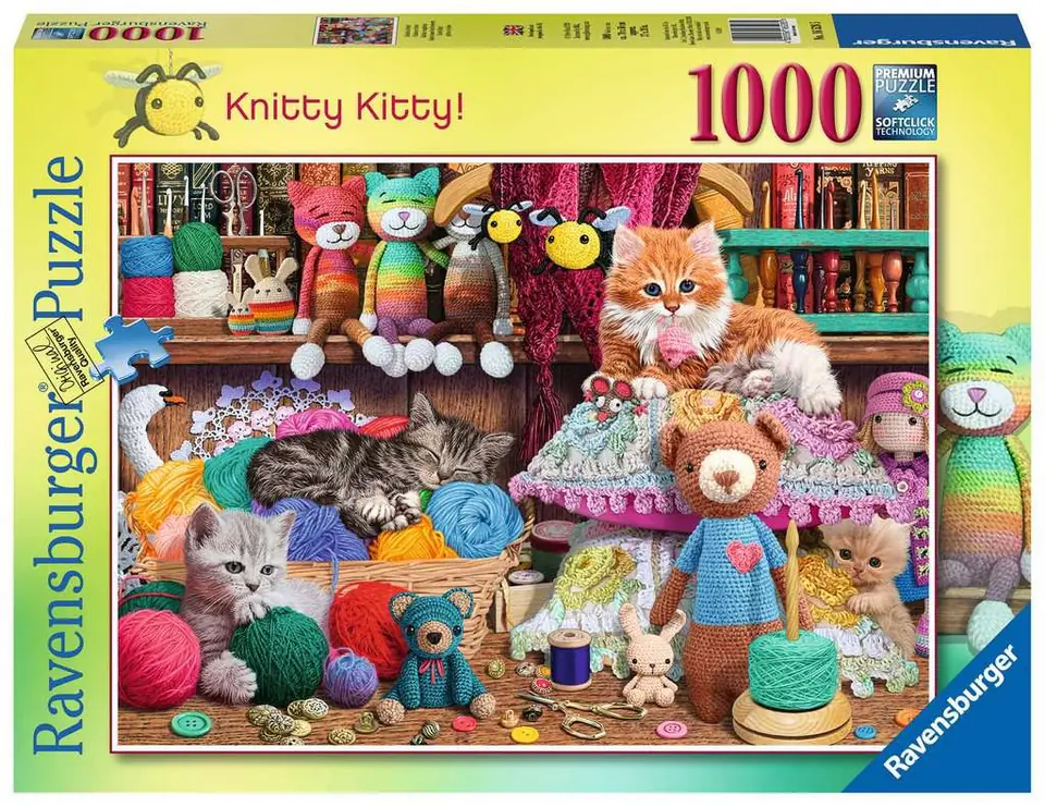 ⁨Puzzle 2D 1000 elements: Tangled kittens⁩ at Wasserman.eu