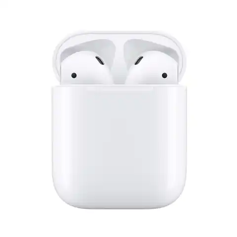 ⁨Słuchawki bezprzewodowe Apple AirPods 2019 MV7N2ZM/A (kolor biały)⁩ w sklepie Wasserman.eu