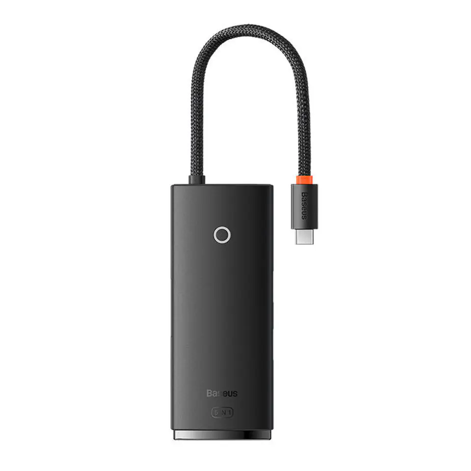 ⁨Baseus Lite Series 5in1 Hub USB-C to 3x USB 3.0 + USB-C + HDMI (Black)⁩ at Wasserman.eu