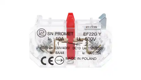 ⁨Element łączeniowy rozwierny EF22GY do przycisków sterowniczych serii NEF22 i NEK22M W0-Ł EF22GY⁩ w sklepie Wasserman.eu