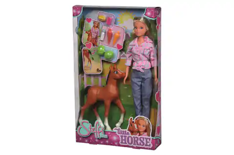 ⁨Doll Steffi with pooping pony⁩ at Wasserman.eu