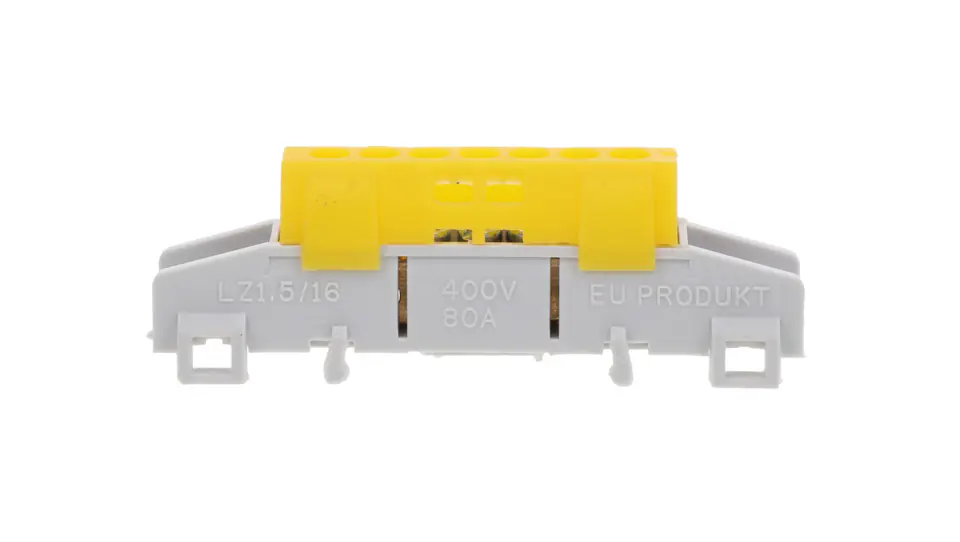 ⁨Terminal block for rail 7-lane yellow TH35 IP20 E.4174⁩ at Wasserman.eu