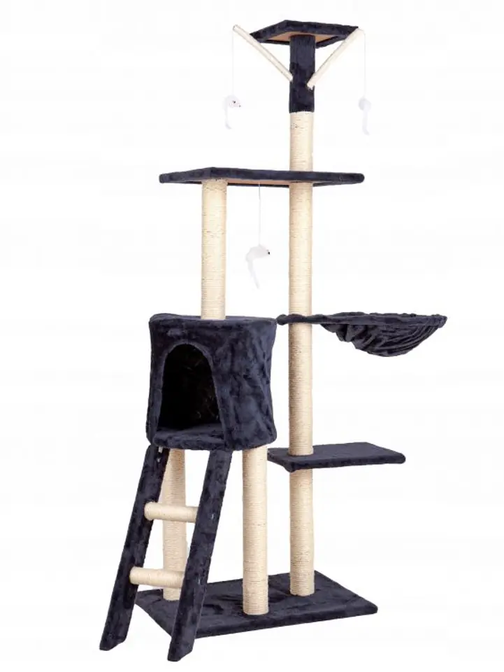 Drapak dla kota domek drzewo legowisko 138 cm XL szary Petsi w sklepie Wasserman.eu