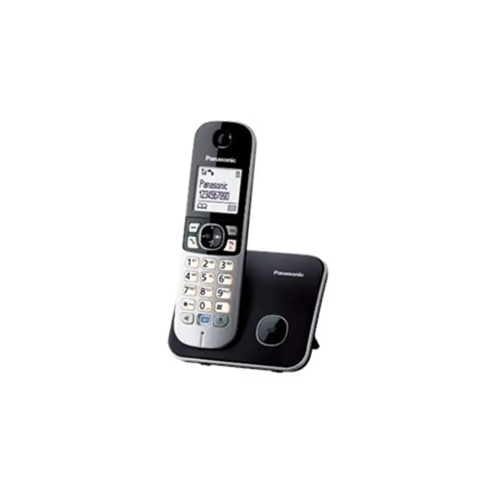 ⁨Panasonic | Cordless | KX-TG6811FXB | Built-in display | Caller ID | Black | Conference call | Phonebook capacity 120 entries | Speakerphone | Wireless connection⁩ at Wasserman.eu