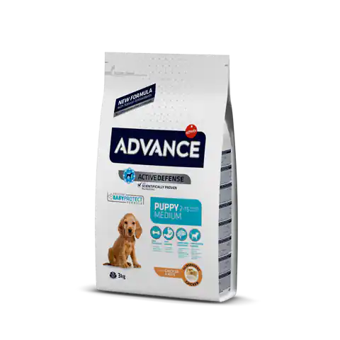 ⁨ADVANCE Puppy Protect Medium - Trockenfutter für Welpen mittlerer Rassen 3kg [507319]⁩ im Wasserman.eu