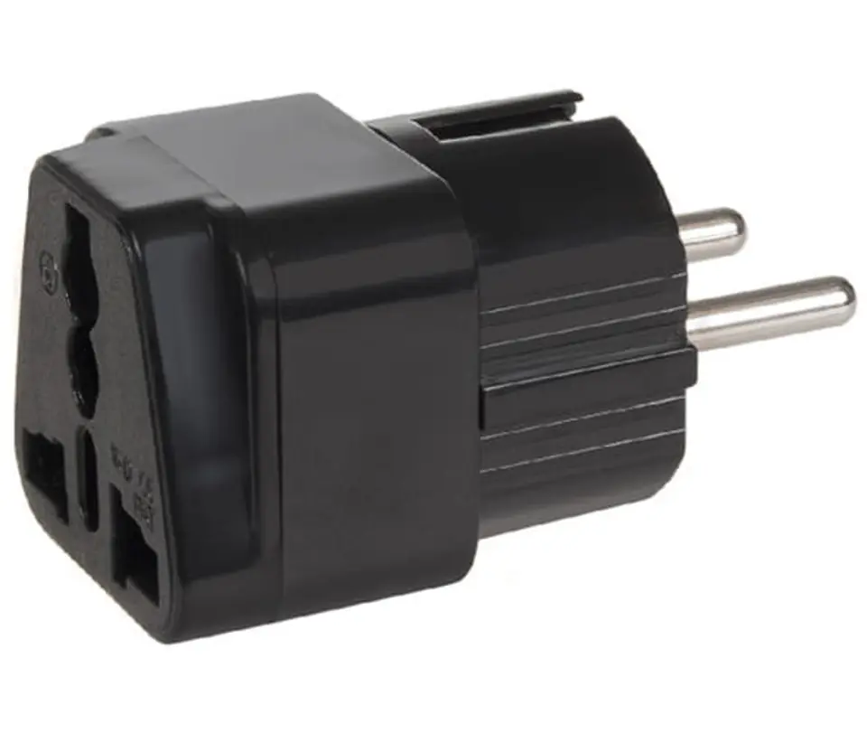 ⁨Adapter gniazdo UK na wtyk EU Przejściówka MCE155⁩ w sklepie Wasserman.eu