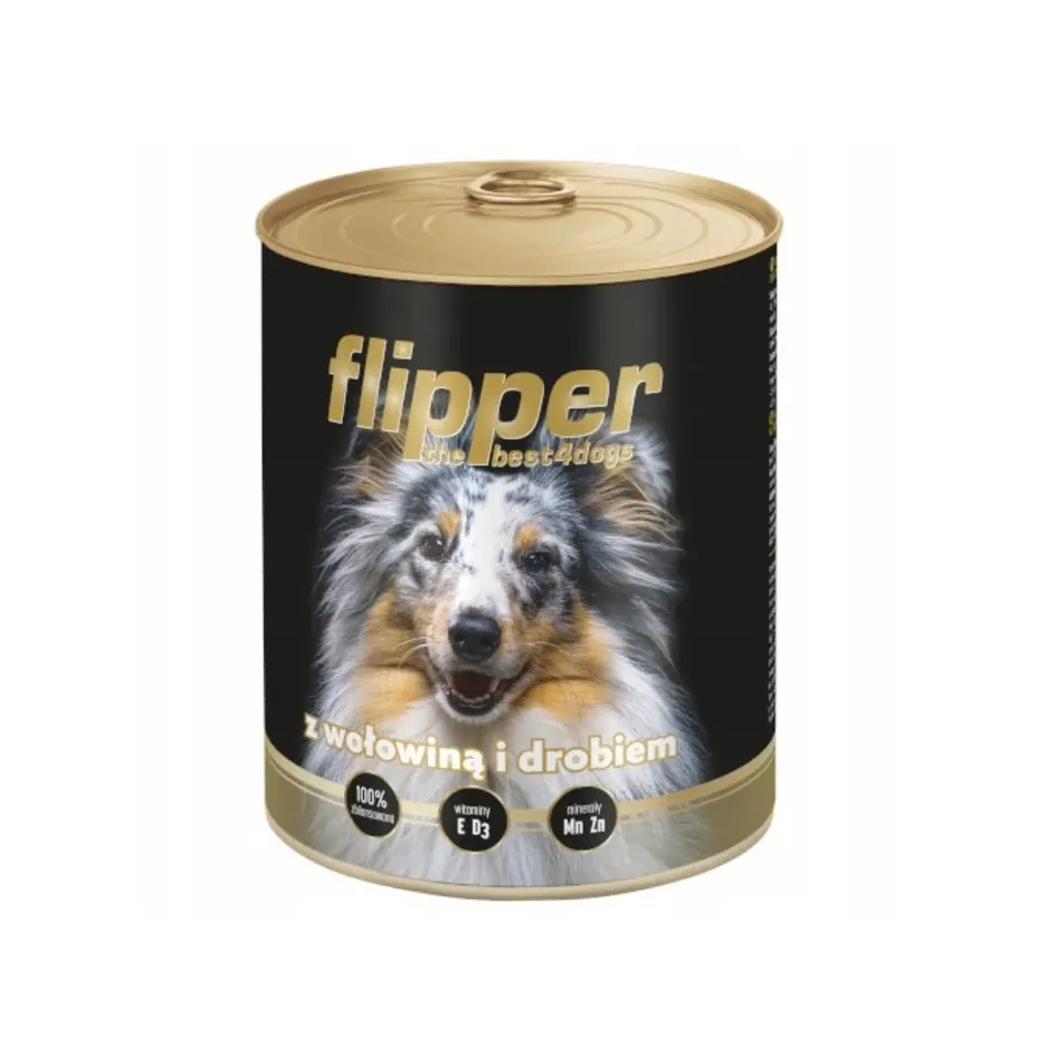 ⁨DOLINA NOTECI Flipper - Beef with poultry - wet dog food - 800 g⁩ at Wasserman.eu