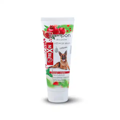 ⁨FREXIN Shampoo für Hunde neutralisierender Geruch - Granatapfel &Minze 220g [20769]⁩ im Wasserman.eu