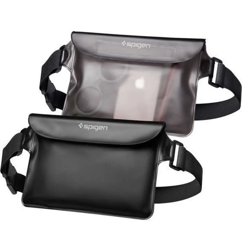 ⁨Spigen Universal Waterproof Waist Bag black/black 2 pcs universal hip pouch waterproof AMP04531⁩ at Wasserman.eu