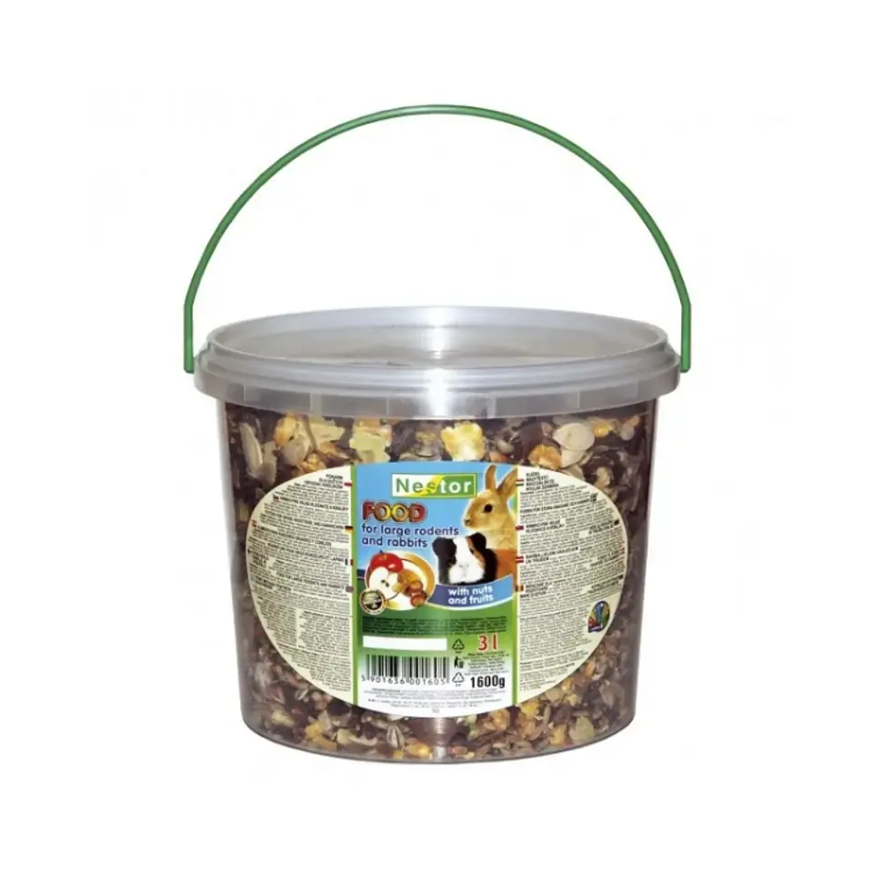 ⁨NESTOR FOOD 3L LARGE NUTTY-FRUIT RODENT 1,6kg⁩ at Wasserman.eu