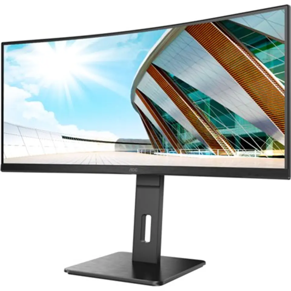 ⁨AOC Curved Monitor CU34P2A 34 ", VA, 3440 × 1440, 21:9, 1 ms, 300 cd/m², czarny, wyjście słuchawkowe (3,5 mm)⁩ w sklepie Wasserman.eu