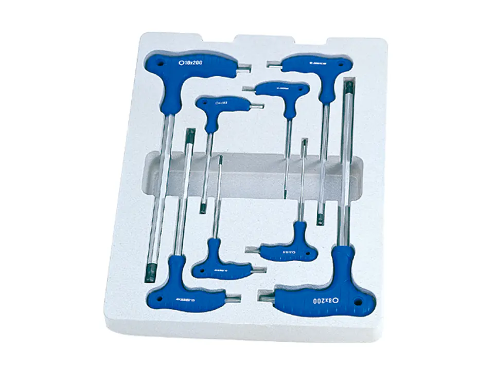 ⁨HEX HEX HEX SET WITH BALL WITH 'L' HANDLE 8 PCS 2-10MM⁩ at Wasserman.eu