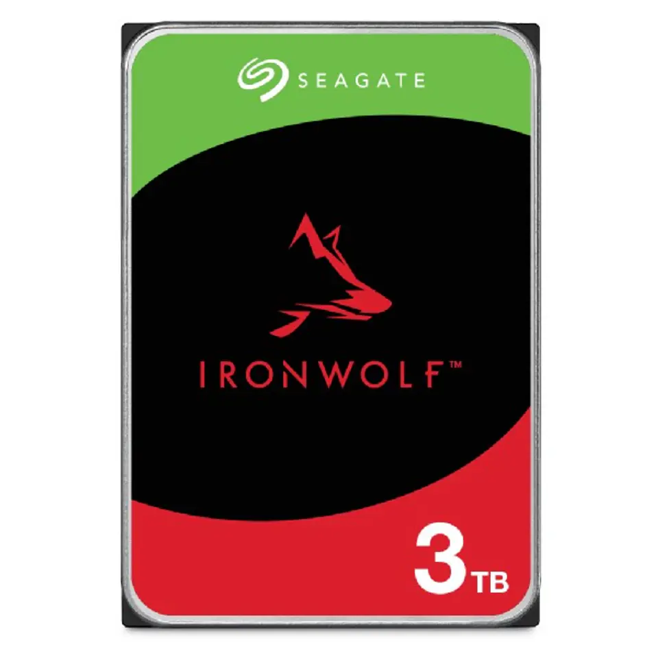 ⁨Dysk HDD Seagate IronWolf ST3000VN006 (3 TB ; 3.5"; 256 MB; 5400 obr/min)⁩ w sklepie Wasserman.eu