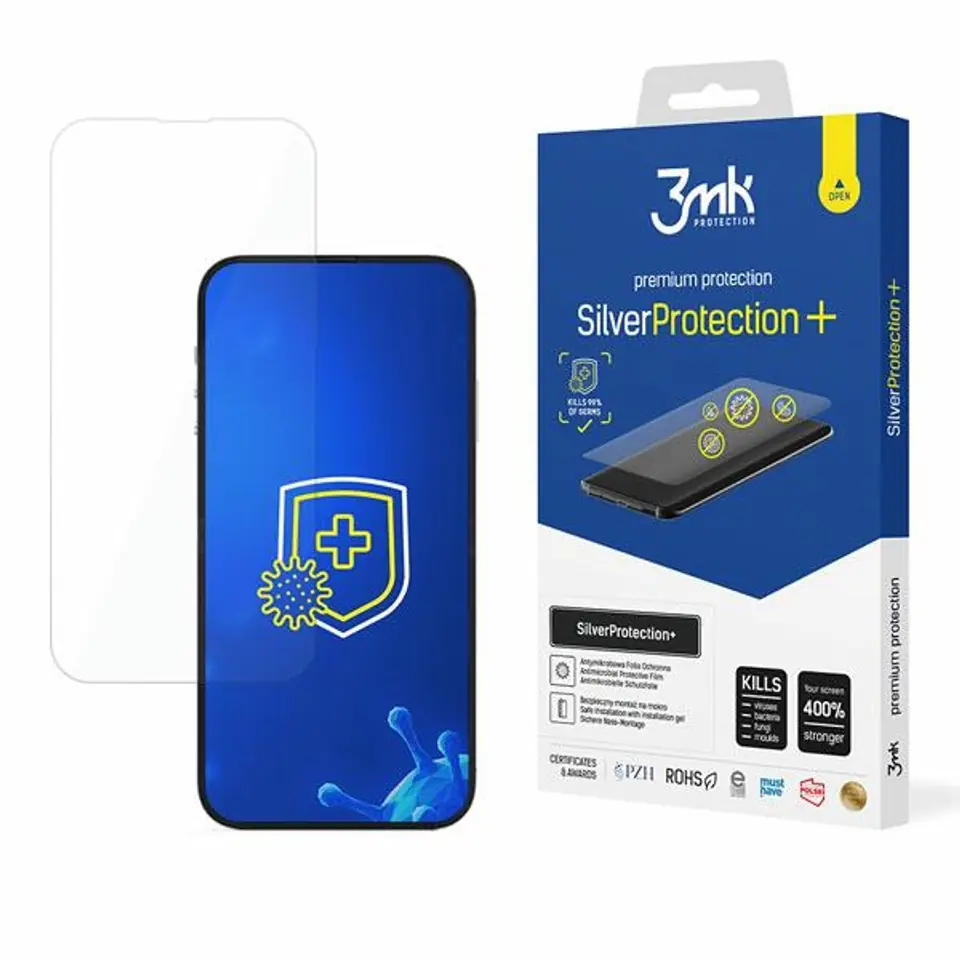 ⁨3MK Silver Protect+ iPhone 14 Plus /14 Pro Max 6,7" Antimicrobial Film Wet Mounted⁩ at Wasserman.eu