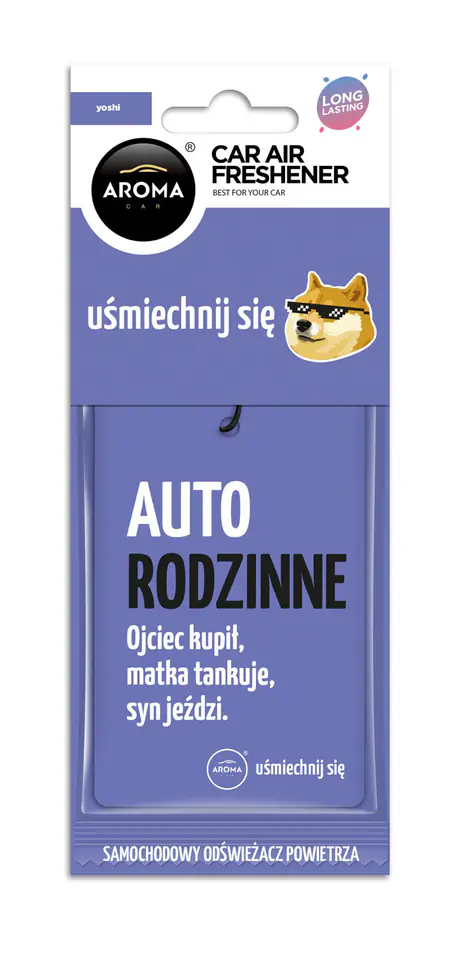 ⁨Odświeżacz powietrza aroma car lets smile yoshi⁩ w sklepie Wasserman.eu