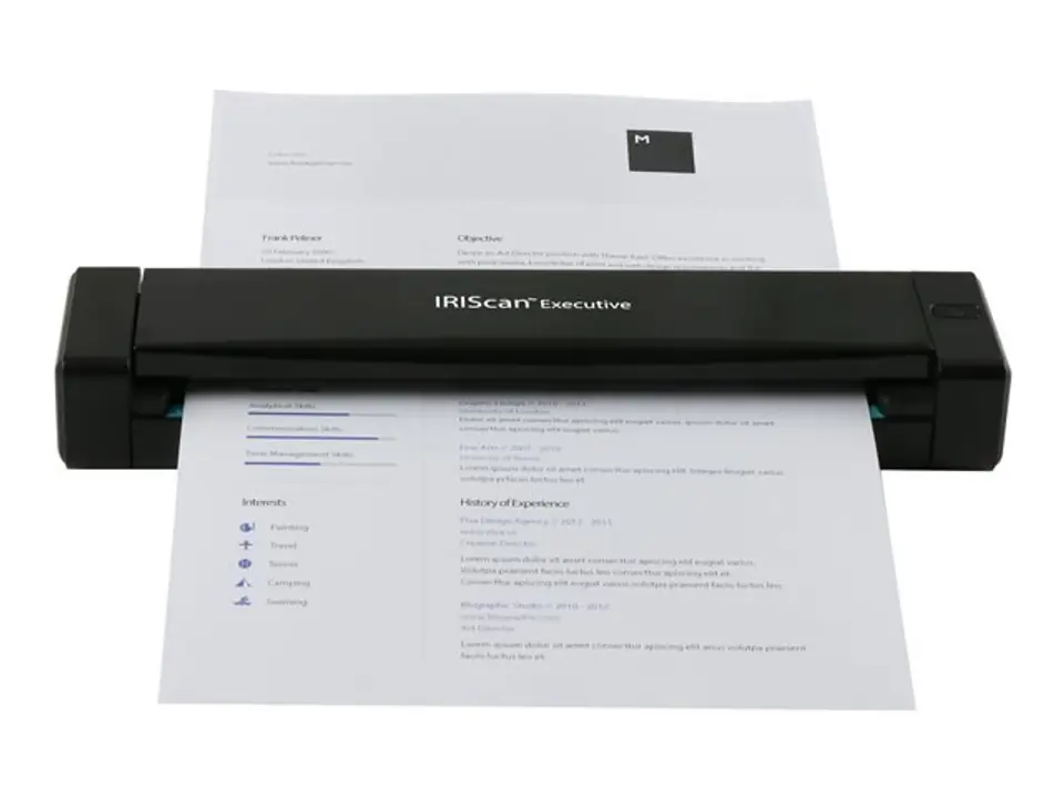 ⁨I.R.I.S. IRIScan Executive 4 600 x 600 DPI Sheet-fed scanner Black A4⁩ at Wasserman.eu