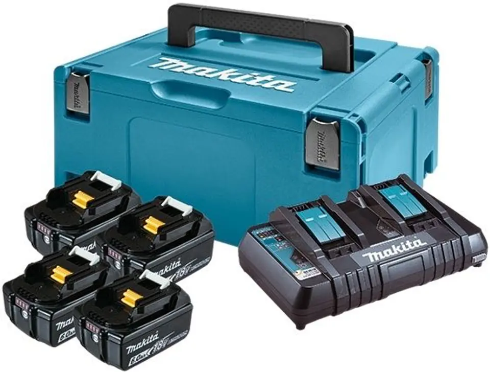 ZESTAW ZASILAJĄCY 18V MAKPAC (4*BL1860B+DC18RD) (UN3480) w sklepie Wasserman.eu