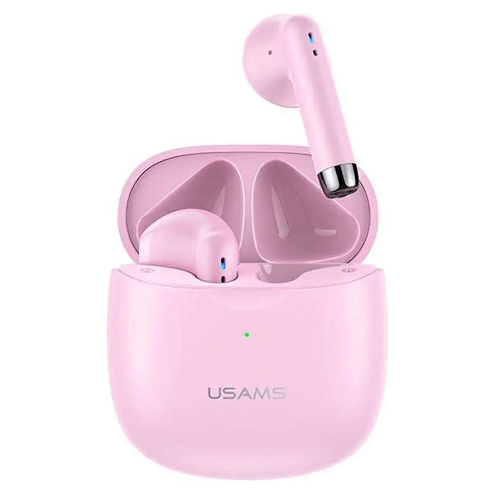 ⁨USAMS Słuchawki Bluetooth 5.0 TWS IA series bezprzewodowe różowy/pink BHUIA04 (US-IA04)⁩ w sklepie Wasserman.eu