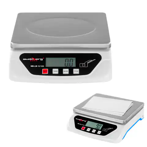 ⁨Postal scale for parcels and letters SBS-LW-25/1000 up to 25kg / 1g⁩ at Wasserman.eu