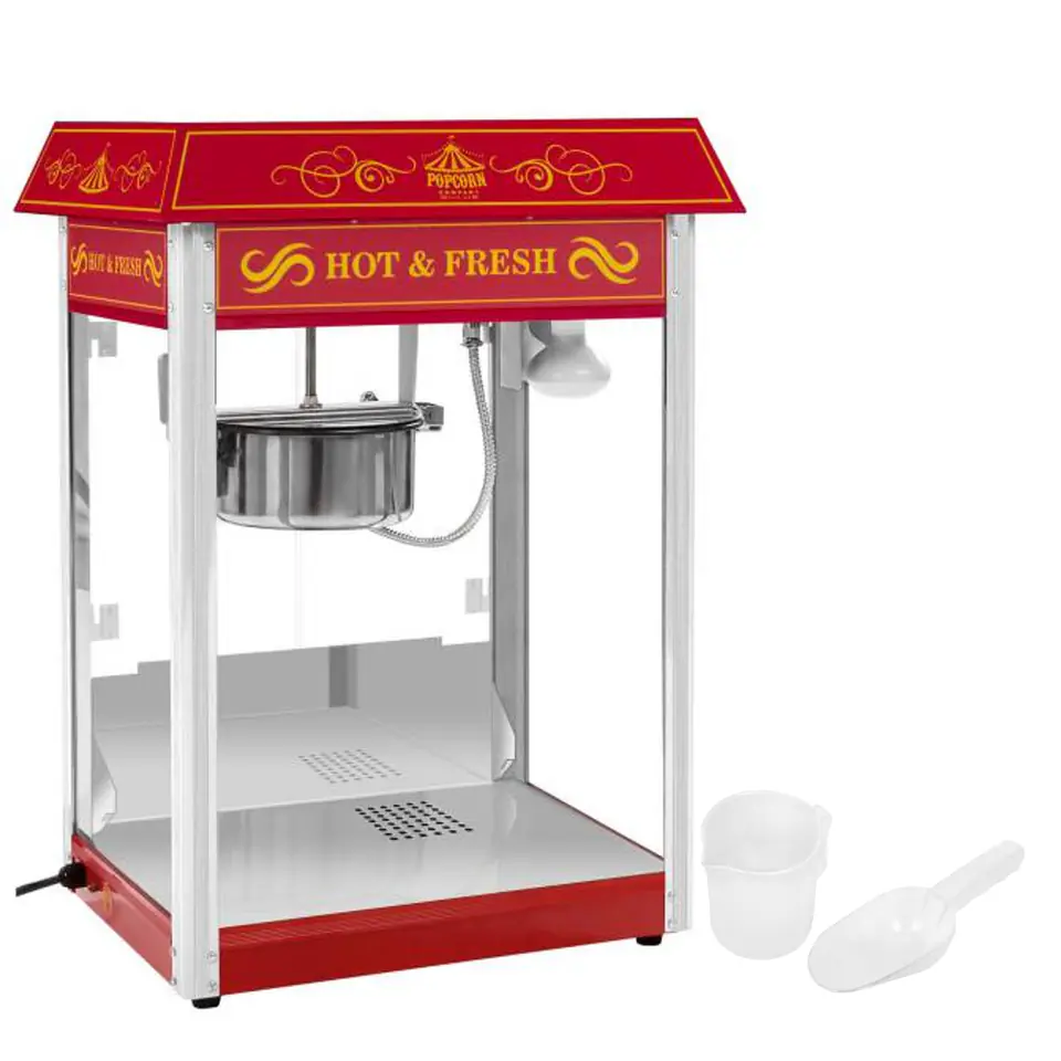 ⁨Professional Efficient Adjustable Popcorn Machine 230V 1.6kW Red⁩ at Wasserman.eu