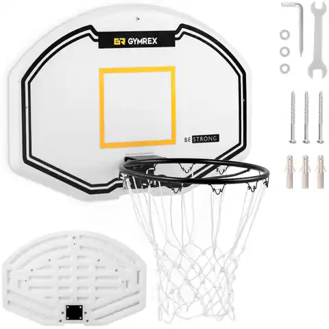 ⁨Basketball basket board with wall mount hoop 61x91 cm⁩ at Wasserman.eu