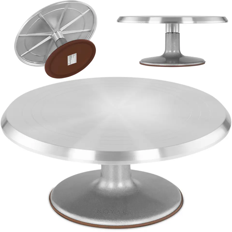 ⁨Plate, cake stand, cake, rotating biscuits, aluminum avg. 31 cm⁩ at Wasserman.eu