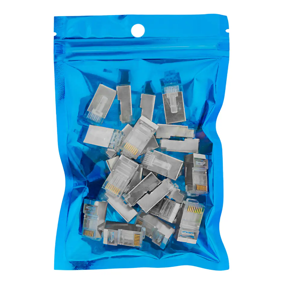 ⁨Wtyk RJ45 kat. 6 FTP NC-RJ456FT-11 25szt⁩ w sklepie Wasserman.eu