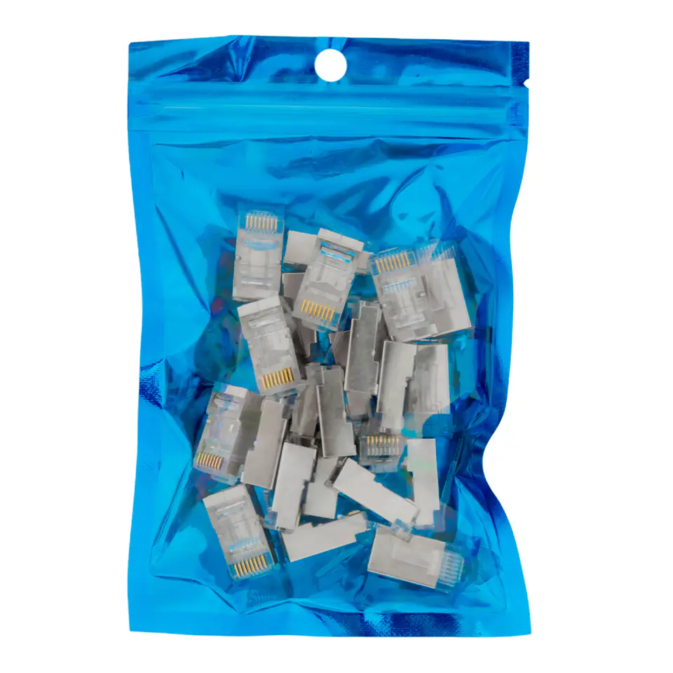 ⁨RJ45 plug through FTP cat5e PT-RJ455FT-0 25pcs⁩ at Wasserman.eu