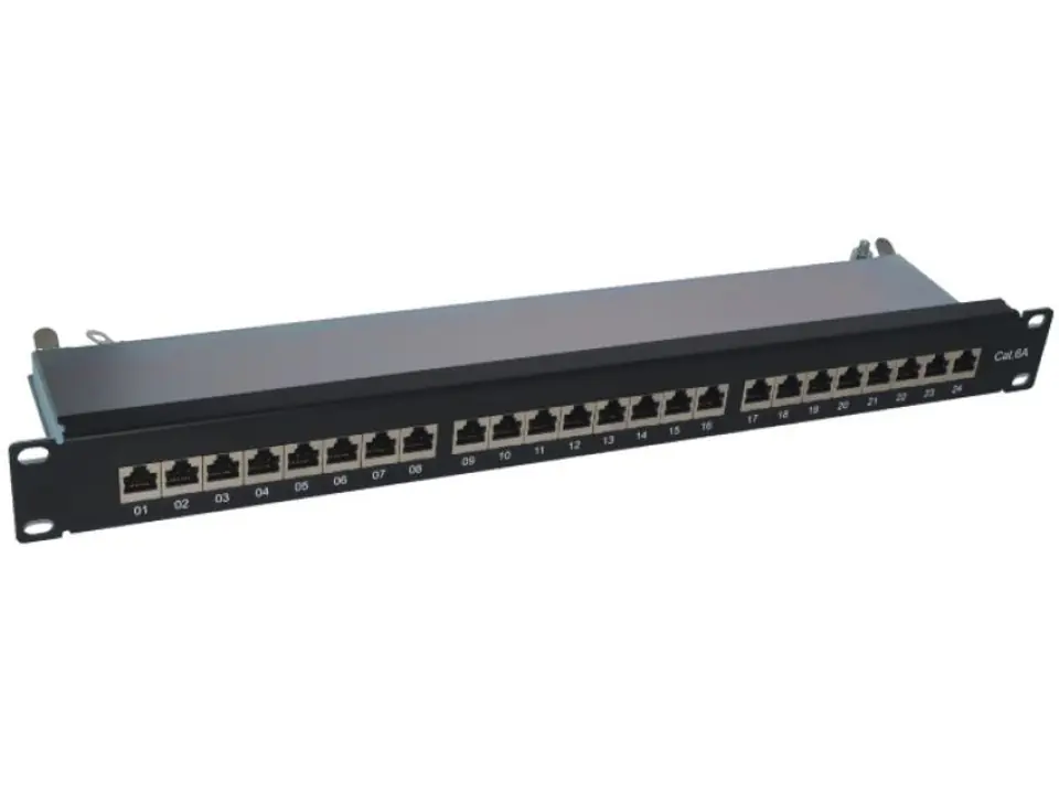 ⁨Patch panel STP kat.6A 24 porty LSA 1U⁩ w sklepie Wasserman.eu