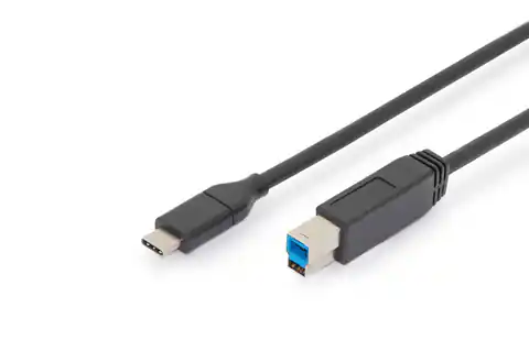 ⁨Kabel połączeniowy USB 3.0 SuperSpeed 5Gbps Typ USB C/B M/M Power Delivery czarny 1.8m⁩ w sklepie Wasserman.eu