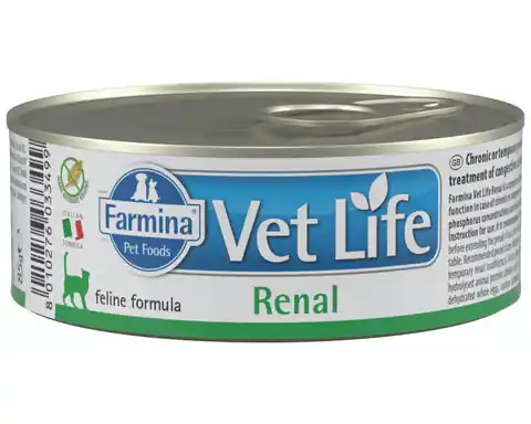⁨FARMINA Vet Life Natural Diet Cat Renal - mokra karma dla kota - 85g⁩ w sklepie Wasserman.eu