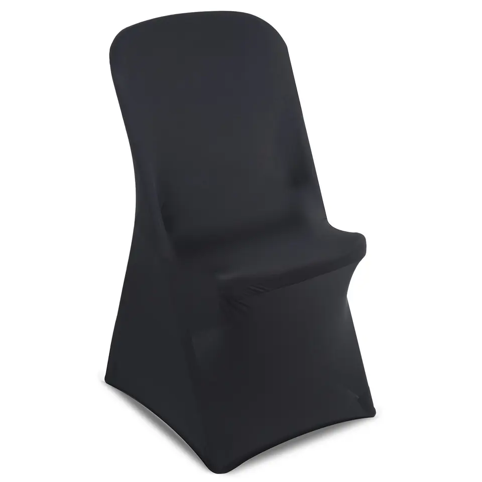 ⁨Catering chair cover black GreenBlue, 88x50x45cm, Spandex, GB373⁩ at Wasserman.eu