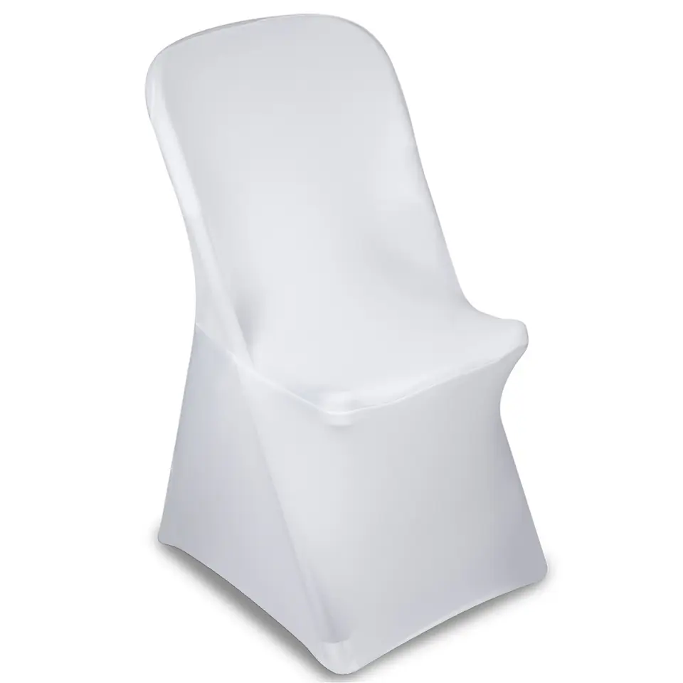 ⁨Catering chair cover white GreenBlue, 88x50x45cm, Spandex, GB374⁩ at Wasserman.eu