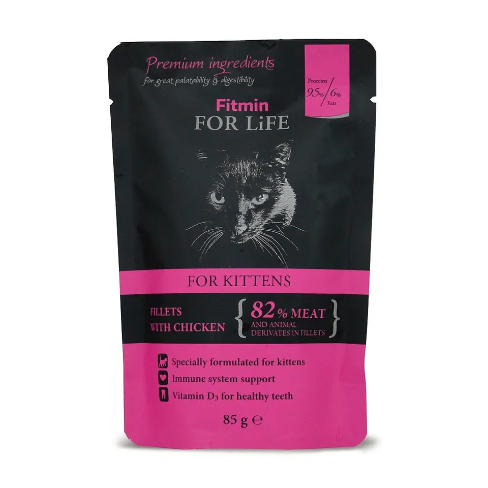 ⁨Fitmin FFL with chicken in a sauce for kittens 85 g⁩ at Wasserman.eu