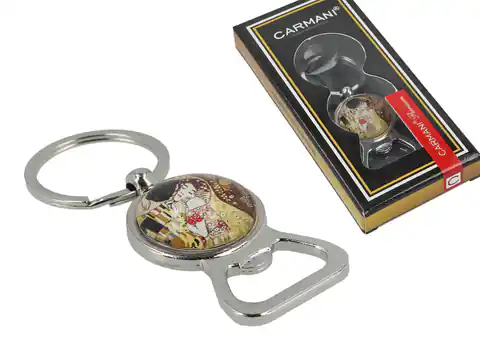 ⁨Otwieracz/brelok  - G. Klimt, Pocałunek (CARMANI)⁩ w sklepie Wasserman.eu