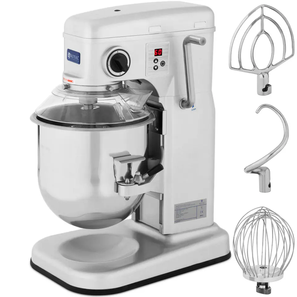 Spiral Mixer Planetary Drop-down Bowl RCPM-10.1B 10 L 230 V 650 W at Wasserman.eu