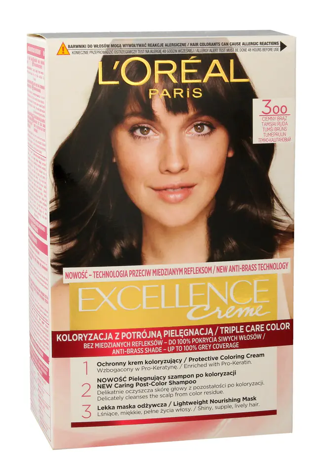 ⁨Loreal Excellence Creme Krem koloryzujący 3 ciemny brąz⁩ w sklepie Wasserman.eu