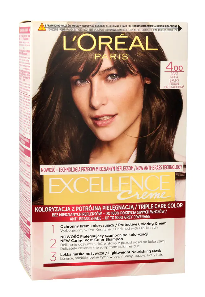 ⁨Loreal Excellence Creme Krem koloryzujący 4 brąz⁩ w sklepie Wasserman.eu