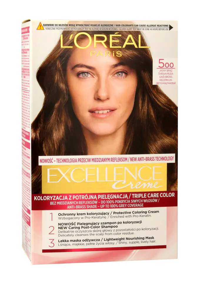 ⁨Loreal Excellence Creme Krem koloryzujący 5 jasny brąz⁩ w sklepie Wasserman.eu