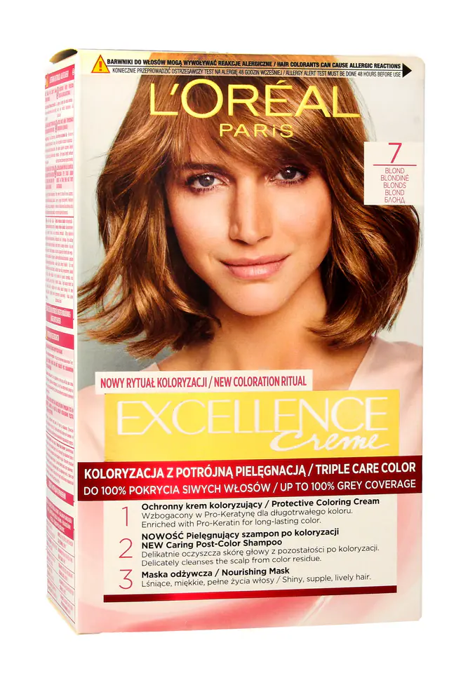 ⁨Loreal Excellence Creme Krem koloryzujący 7 blond⁩ w sklepie Wasserman.eu