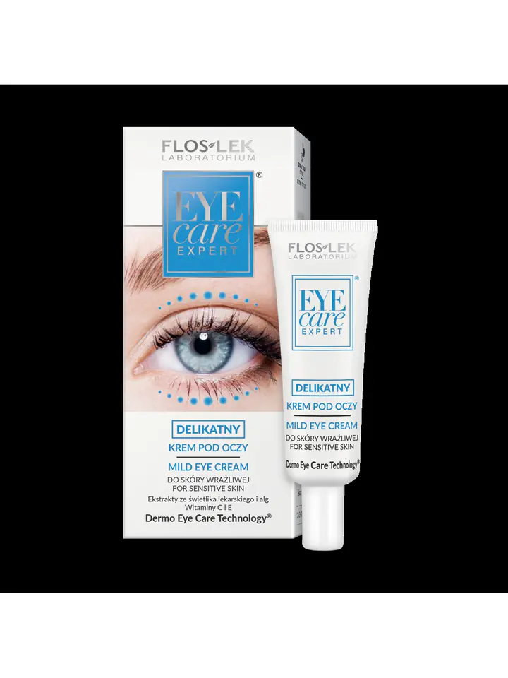 ⁨Floslek Eye Care Expert Delicate eye cream with firefly and vitamin C 30ml⁩ at Wasserman.eu