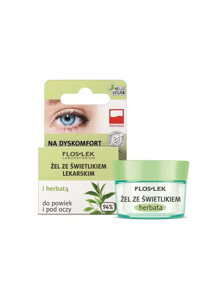 ⁨Floslek Eye Care Gel with Firefly and Tea For the Eyelid Jar⁩ at Wasserman.eu