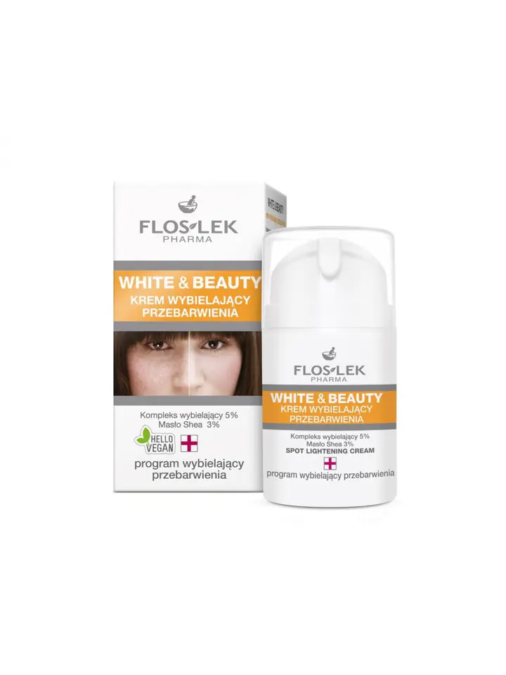 ⁨Floslek White and Beauty Cream whitening discoloration⁩ at Wasserman.eu