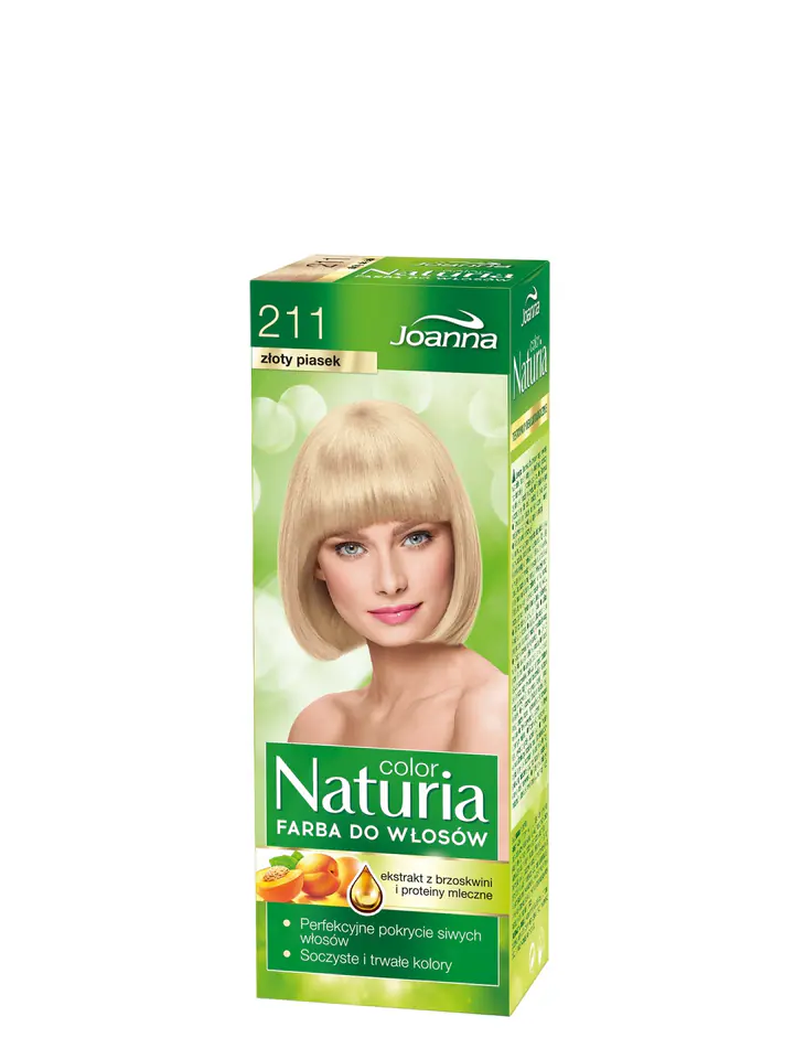 ⁨Joanna Naturia Color Farba do włosów nr 211-złoty piasek 150g⁩ w sklepie Wasserman.eu